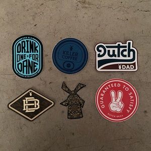 Lot of Dutch bros stickers